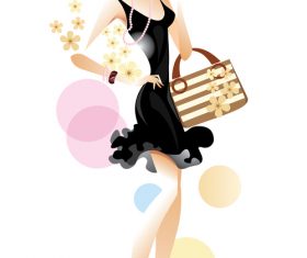 Slim fashion woman vector