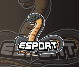 Snake esports logo vector