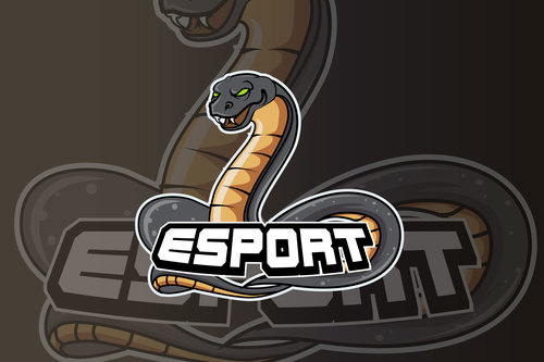 Snake esports logo vector