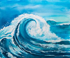 Spindrift watercolor illustrations vector