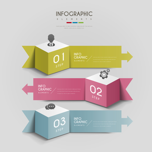 Square infographic element option vector