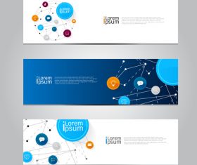 Technology connection banner vector