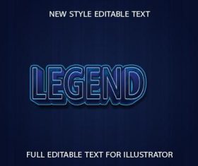 Text effect LEGEND 3d vector