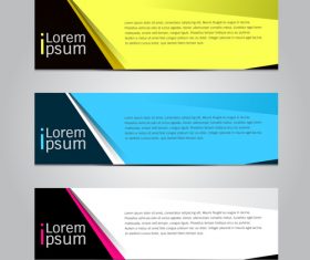Three color banner vector