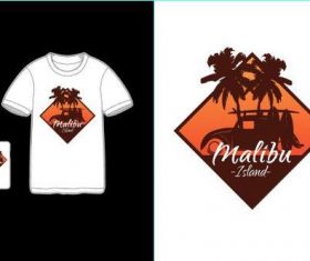 Tourist attractions T-shirt merchandise printing vector