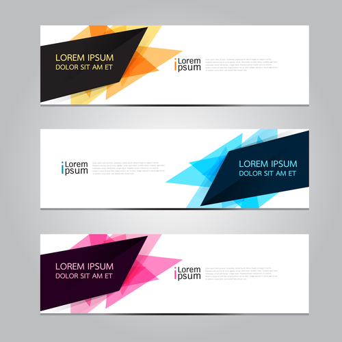 Various abstract background banner vector free download