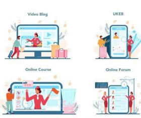 Volunteer online service vector