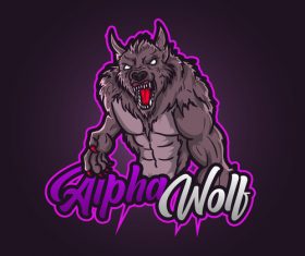 War wolf esport icon vector