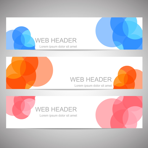Web header banner vector