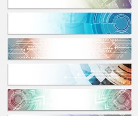 Web header set of vector banner