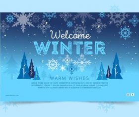 Welcome winter beautiful card vector