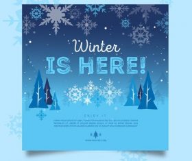 Winter beautiful card vector