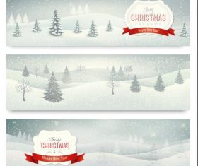 Winter christmas banner vector
