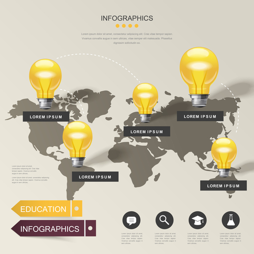 World education infographic options vector