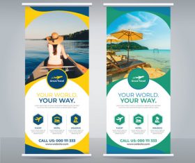 Your world travel flyer vector