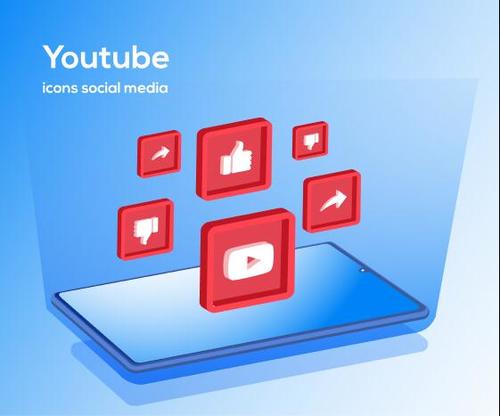 Youtube icons social media vector