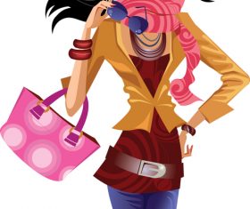 ipster woman vector wearing headscarf