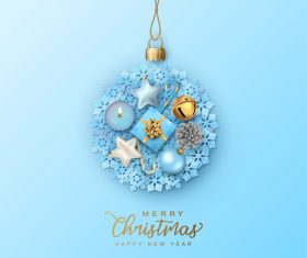 2021 Christmas decoration items vector