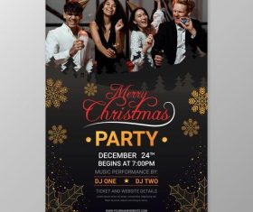 2021 XMAS Carnival Party Invitation Letter Vector
