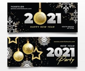 2021 new year banner vector