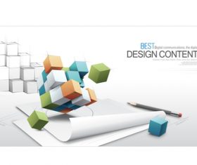 3d creative backgrounds vector