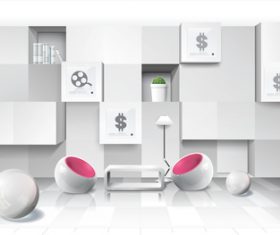 3d walls vector backgrounds