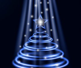 Abstract beautiful christmas tree vector