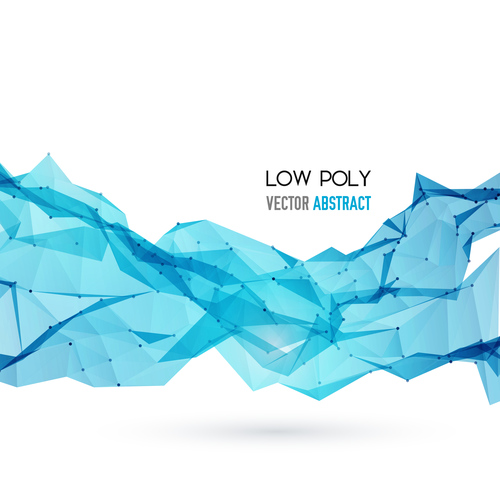 Abstract blue low poly background vector