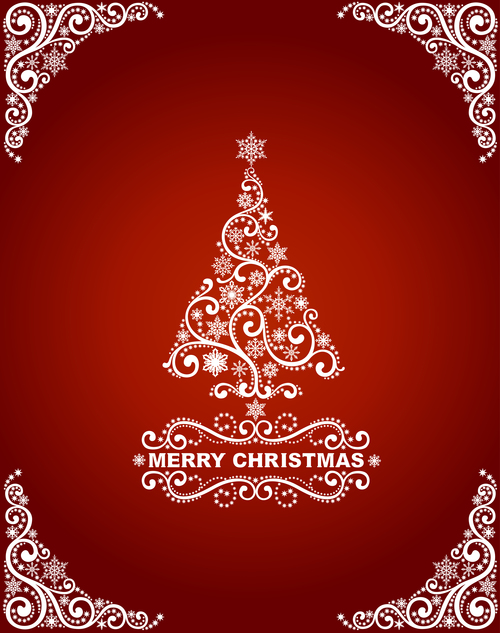 Abstract christmas card cover vector