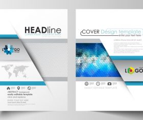 Abstract cover corporate brochure flyer vector