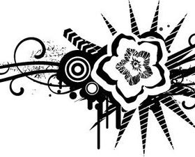 Abstract floral grunge background vector