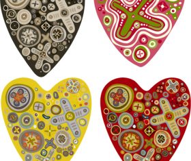 Abstract heart pattern vector