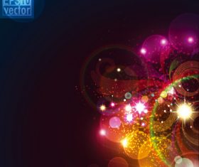 Abstract light composition flower background vector