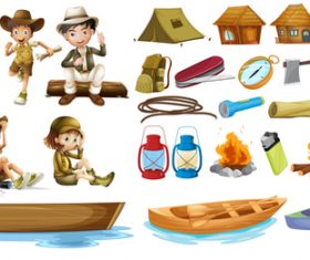 Adventure character cartoon vector