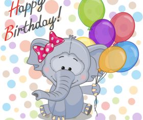Animal cover birthday card vector