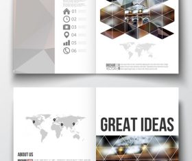 Annual report brochure vector