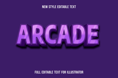 Arcade text style effect vecto