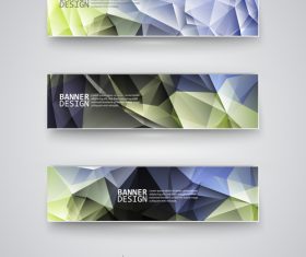 Banners multicolored polygonal vector