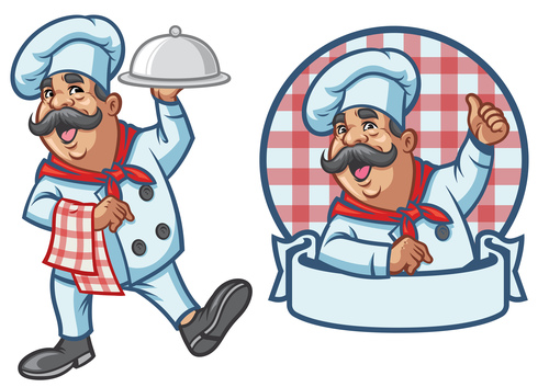 Bearded chef vector