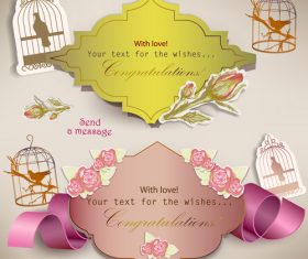 Beautiful label sticker vector