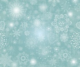 Beautiful snowflakes seamless background vector