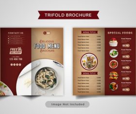 Beautifully designed food trifold brochure vector