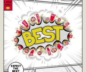 Best comic bang vector
