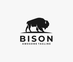 Bison logos vector