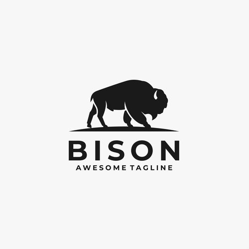 Bison logos vector