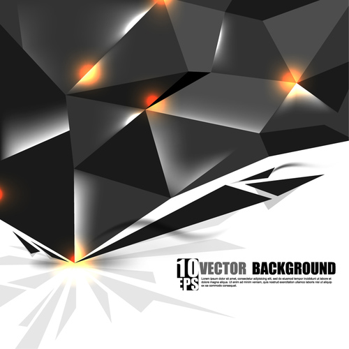 Black 3D background vector
