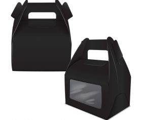 Black packing box vector