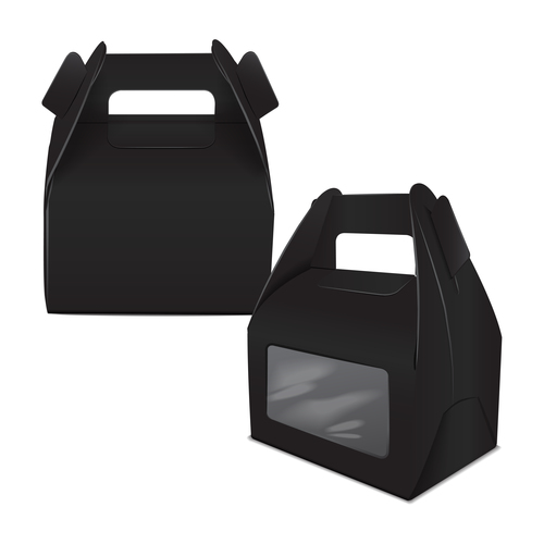 Black packing box vector