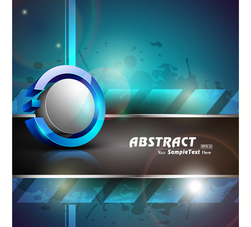 Blue abstract 3D background vector