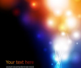 Blue light and blur light dot background vector